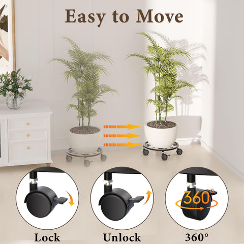 Chinpakden plant tray with casters designed for easy pot transfers