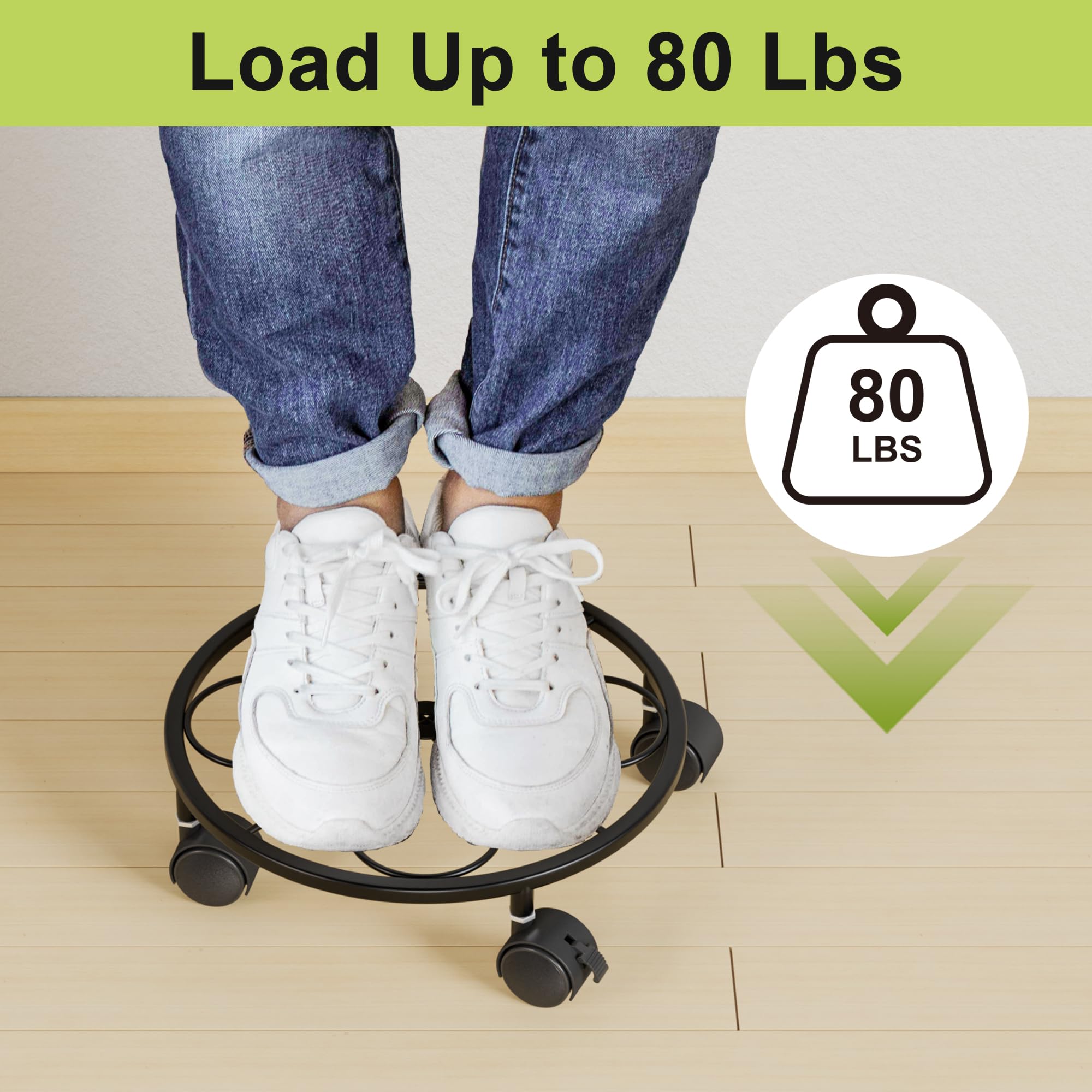 Chinpakden plant dolly that supports up to 80 pounds for easy movement.
