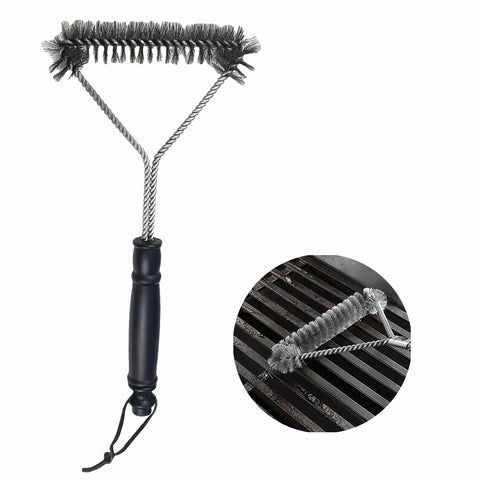 Chinshwehaw BBQ Bristles Grill Brush 12in with long handle for easy grates cleaning.