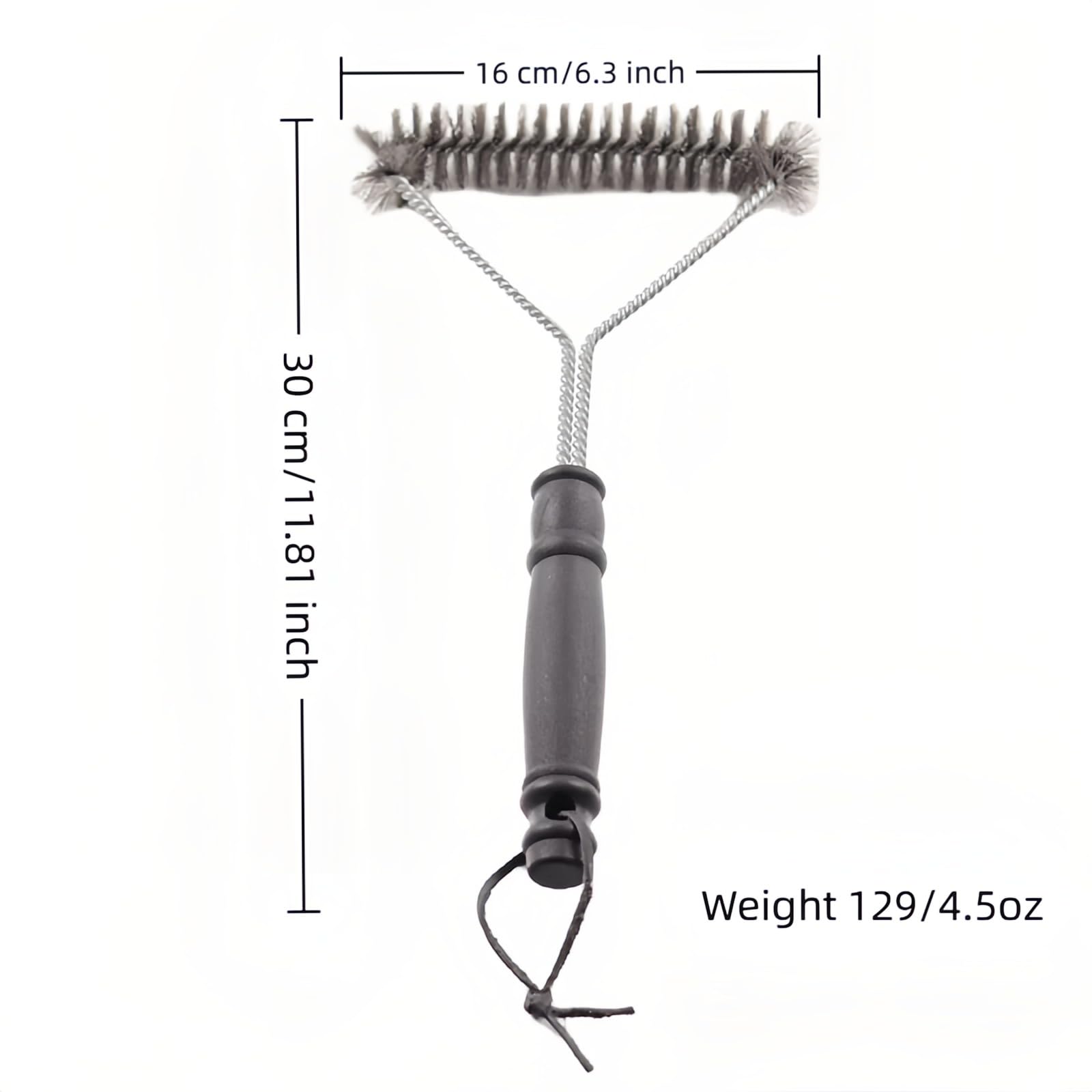 Chinshwehaw Y-Shape Grill Brush head offers wide coverage for fast cleaning.