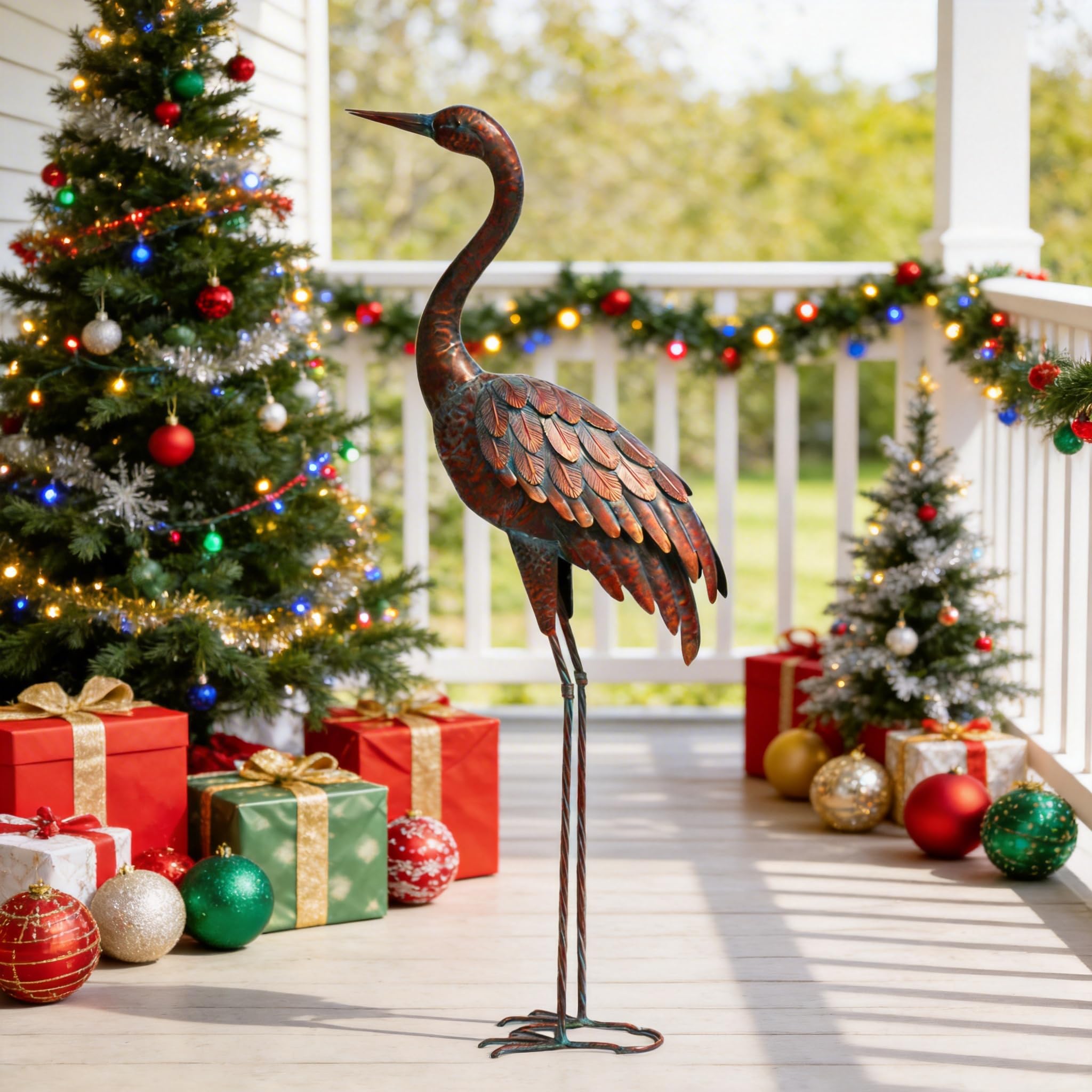 chisheen crane statue life-size dimensions for realistic presence