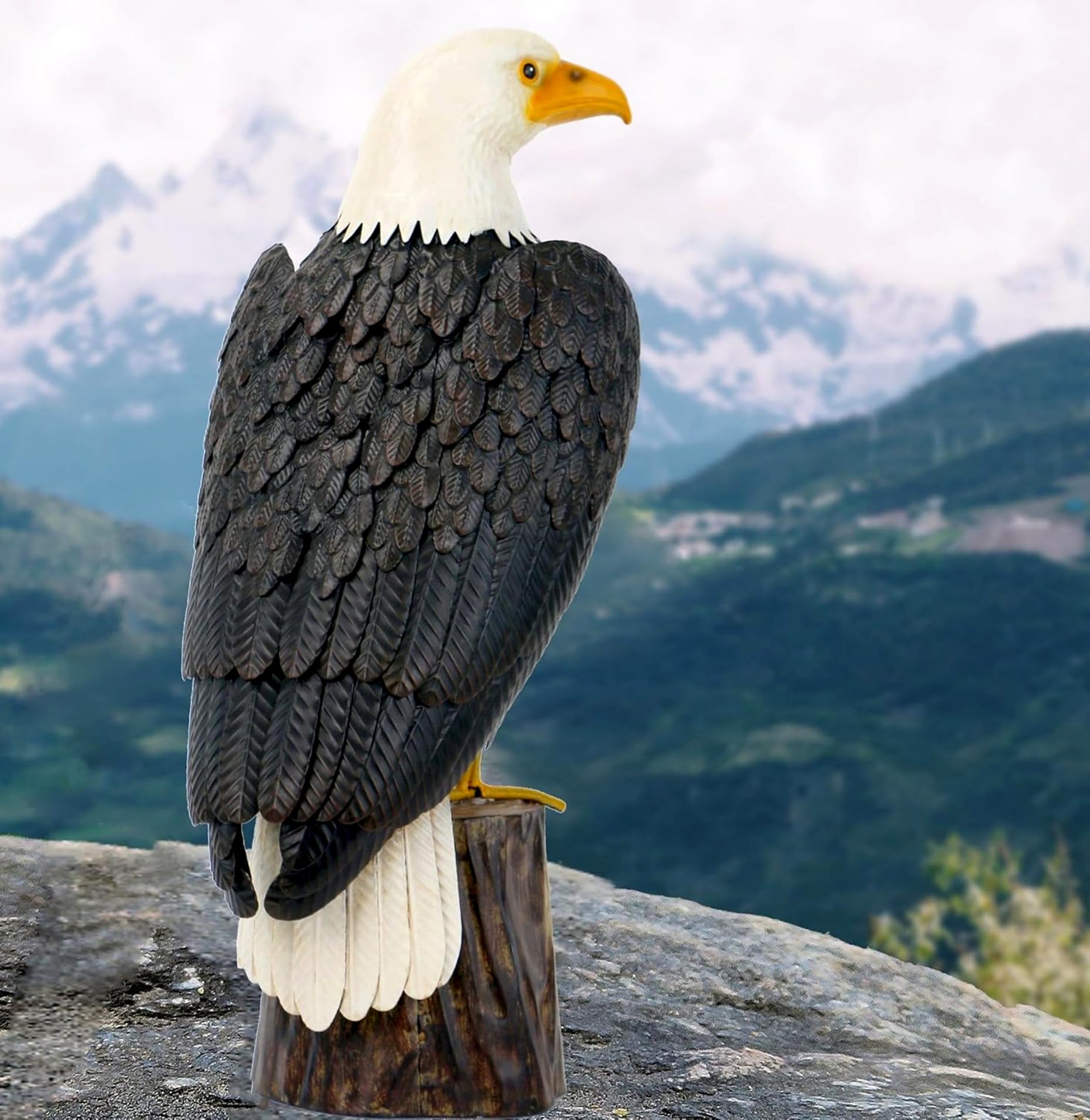 chisheen liberty-themed eagle garden art, ideal as a patriotic gift