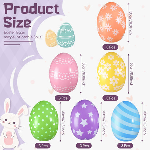 Chitidr Easter egg balloon with stars design adds playful yard accents.