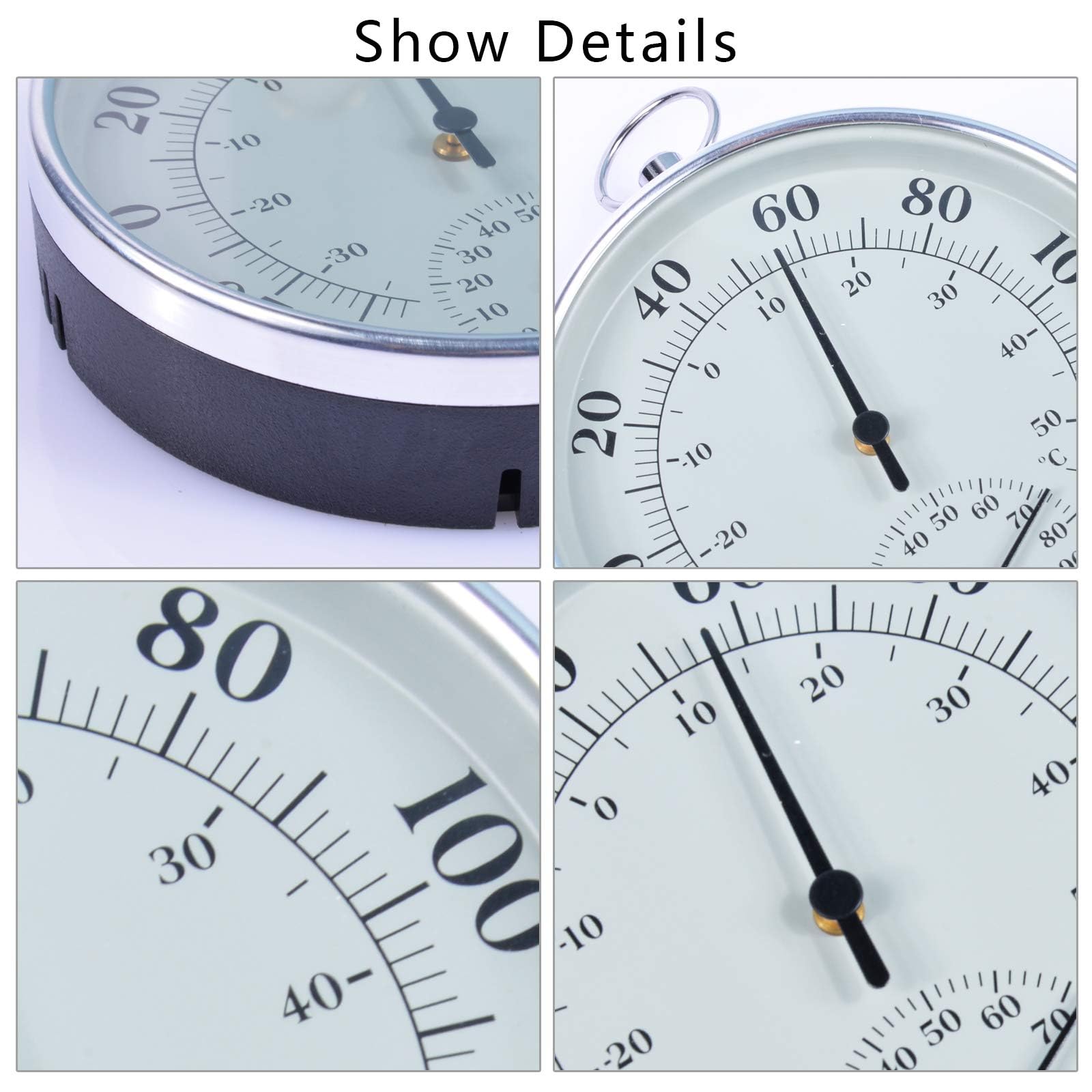 CHIVENIDO Glass Lens Hygrometer for easy at-a-glance readings