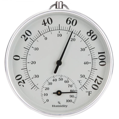 CHIVENIDO Indoor-Outdoor Thermometer Dial with clear readings for walls and shelves