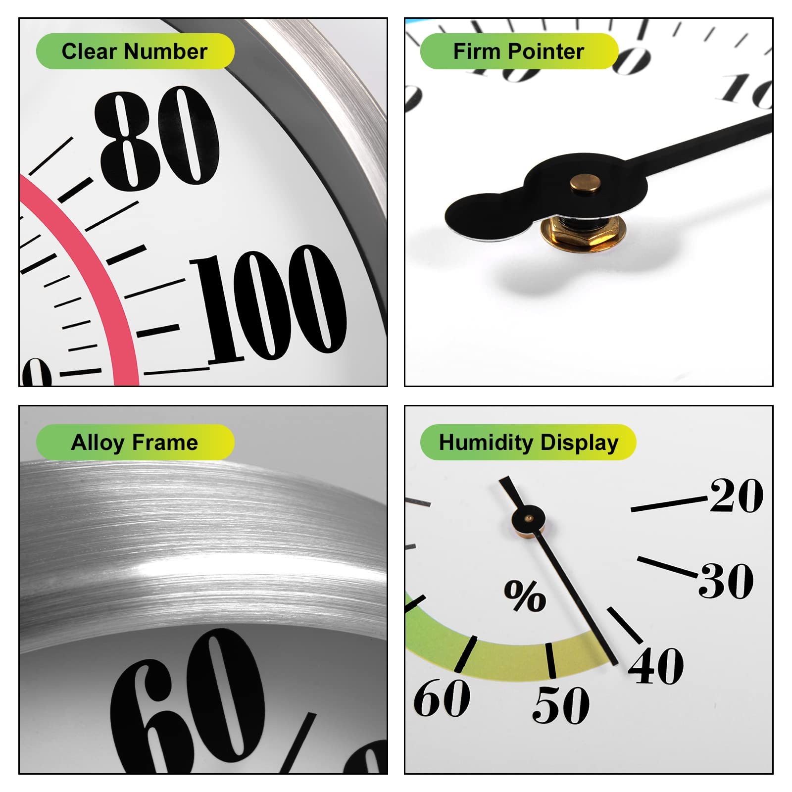 CHIVENIDO stainless steel enclosure thermometer preserves durability outdoors