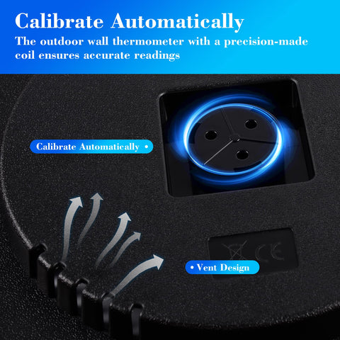 CHIVENIDO dual thermometer-hygrometer shows temperature and humidity at a glance.