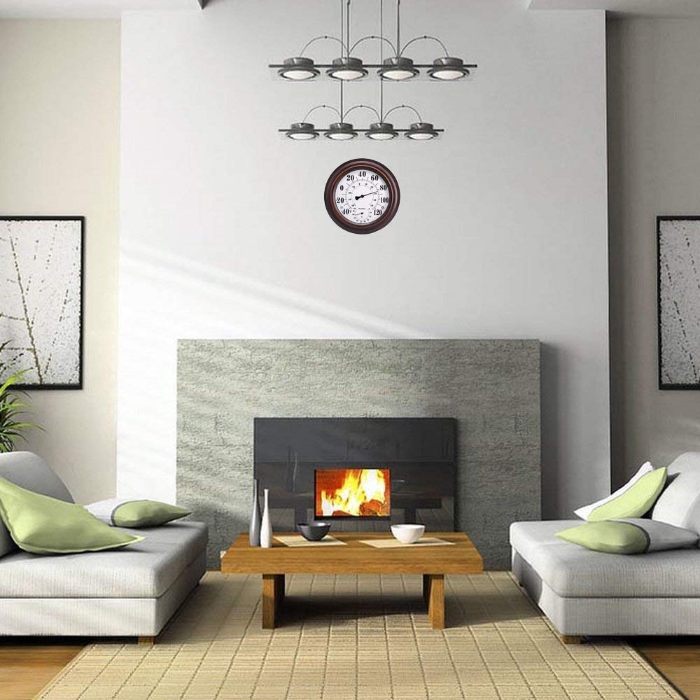 CHIVENIDO wall-mountable thermometer for patios, gardens, or indoor wall decor.