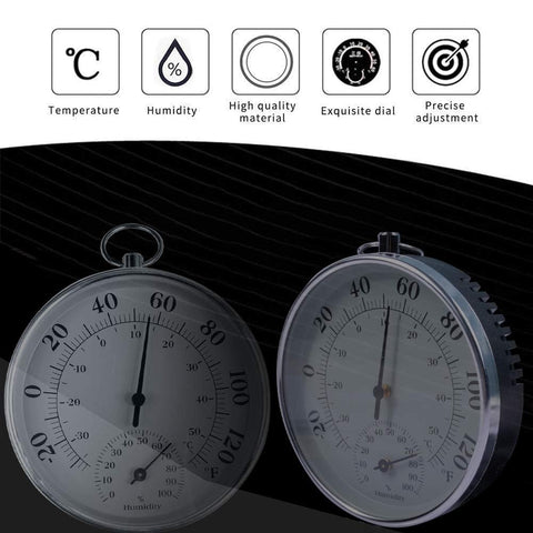 CHIVENIDO Wall/Table Thermometer-Hygrometer combo for versatile placement