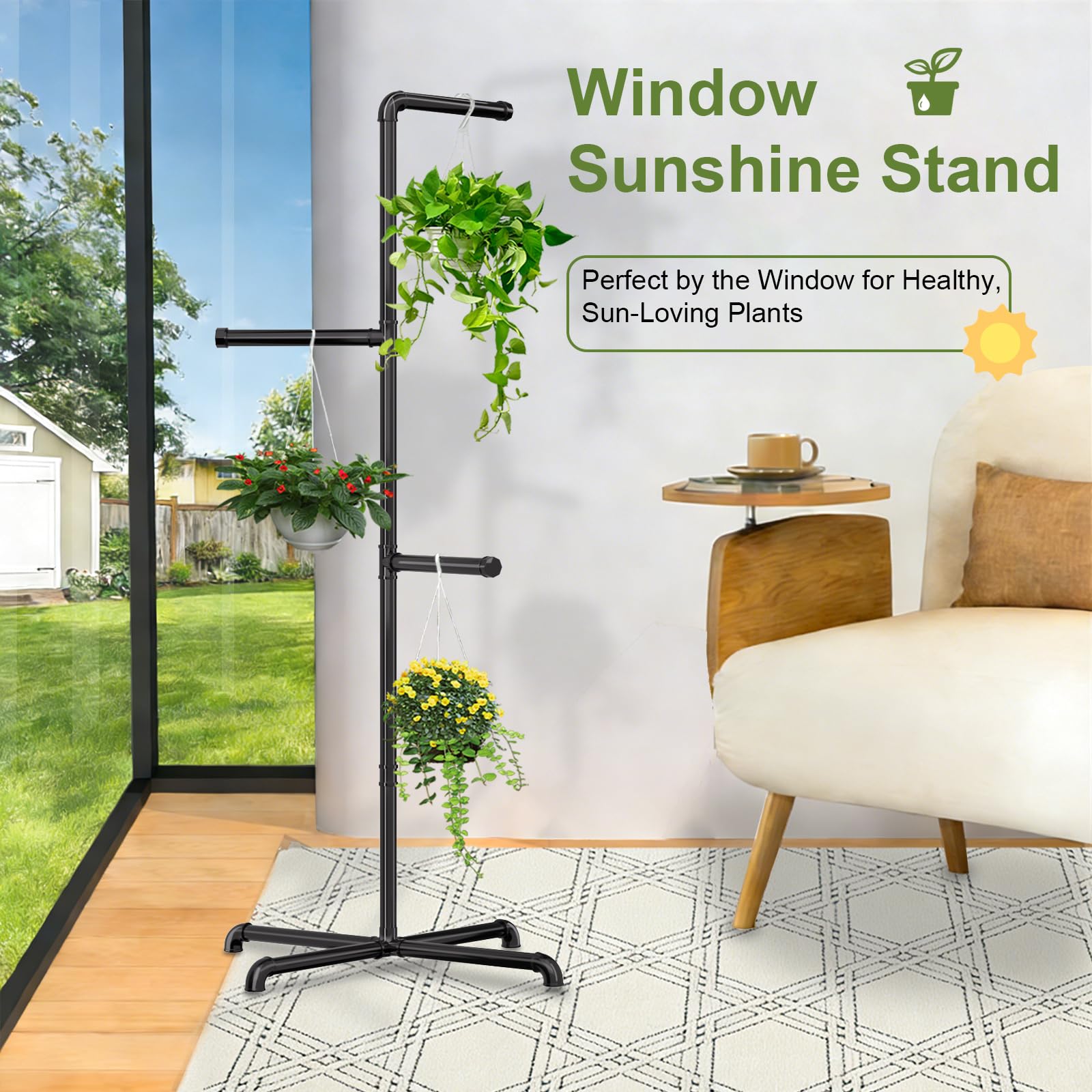 Chloraeon stand features anti-slip pads to protect floors