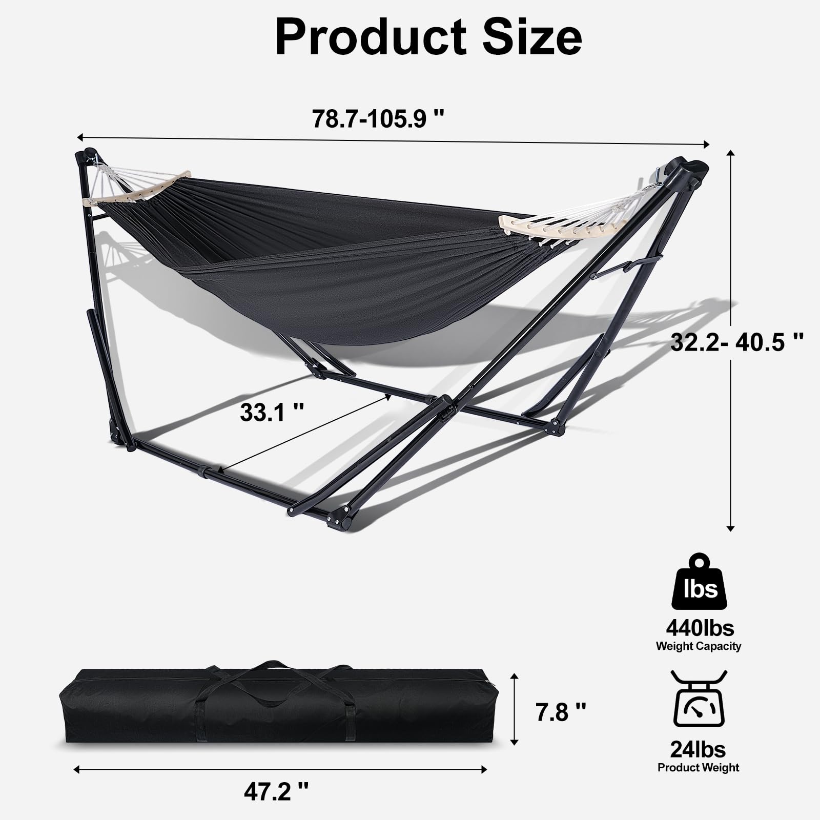 Chloraeon heavy duty steel stand supports up to 440 lbs for stability
