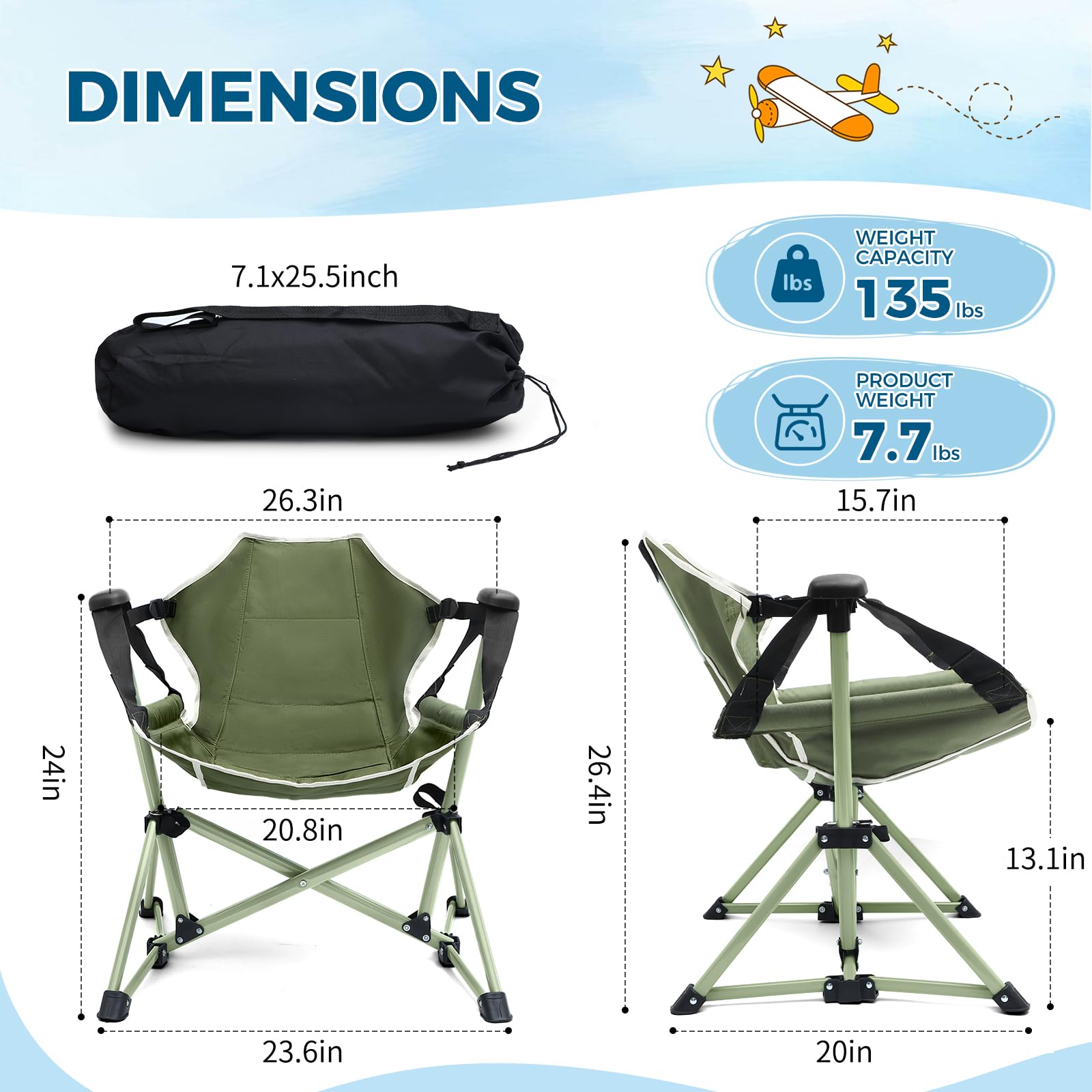 Chloraeon kids hammock chair adjustable backrest offers customizable height