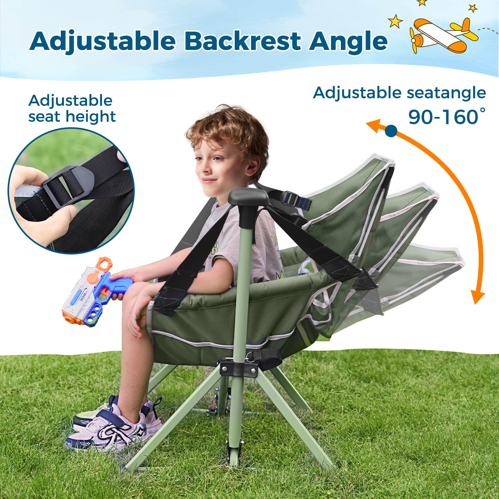 Chloraeon kids hammock chair folded compact for easy transport