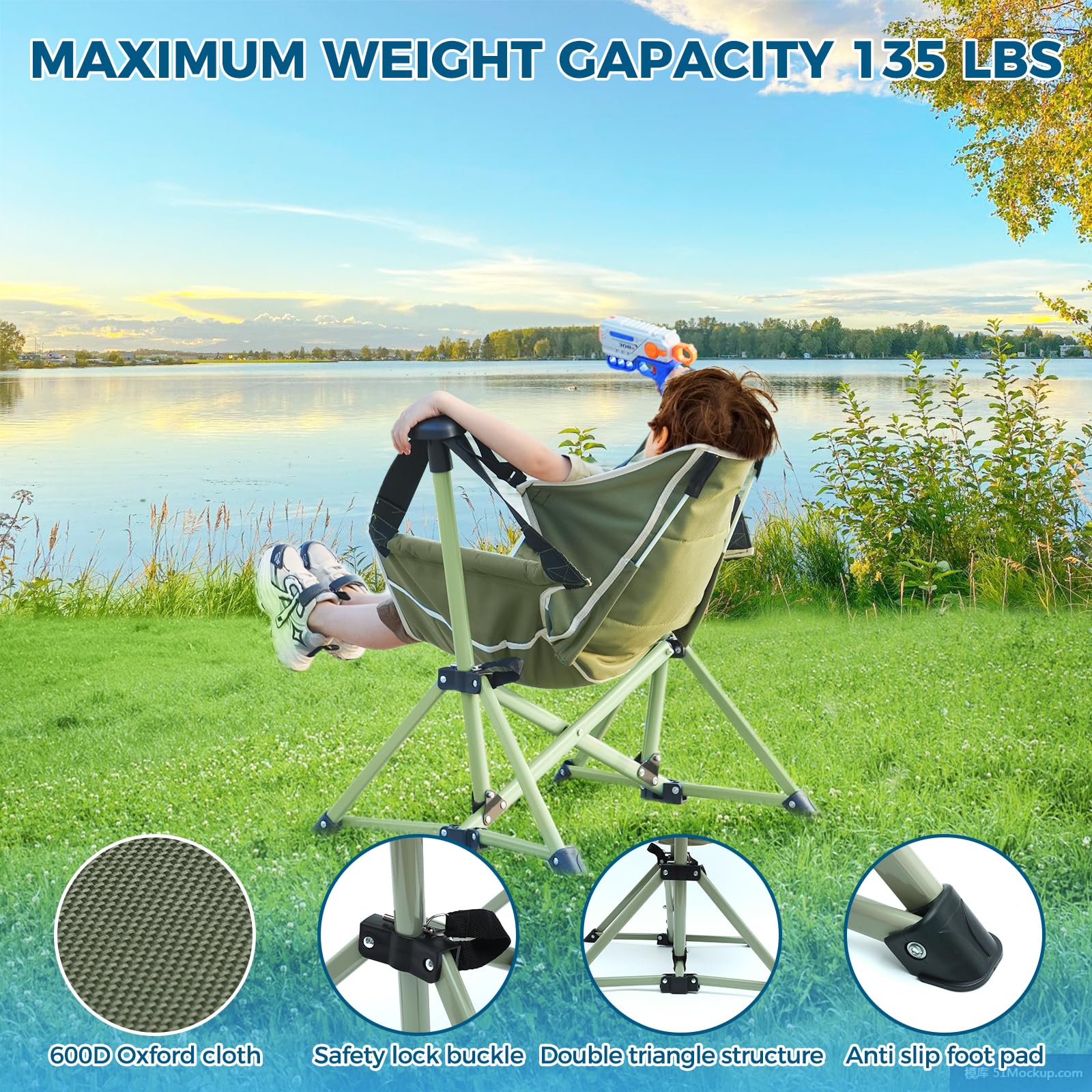 Chloraeon lightweight design at 7.7 lbs for easy travel
