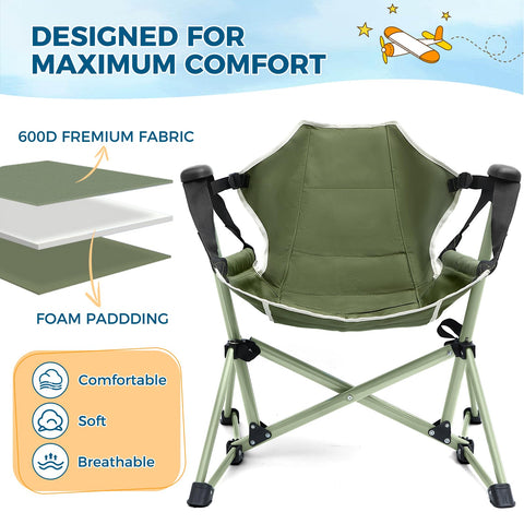 Chloraeon kids hammock chair in use during camping