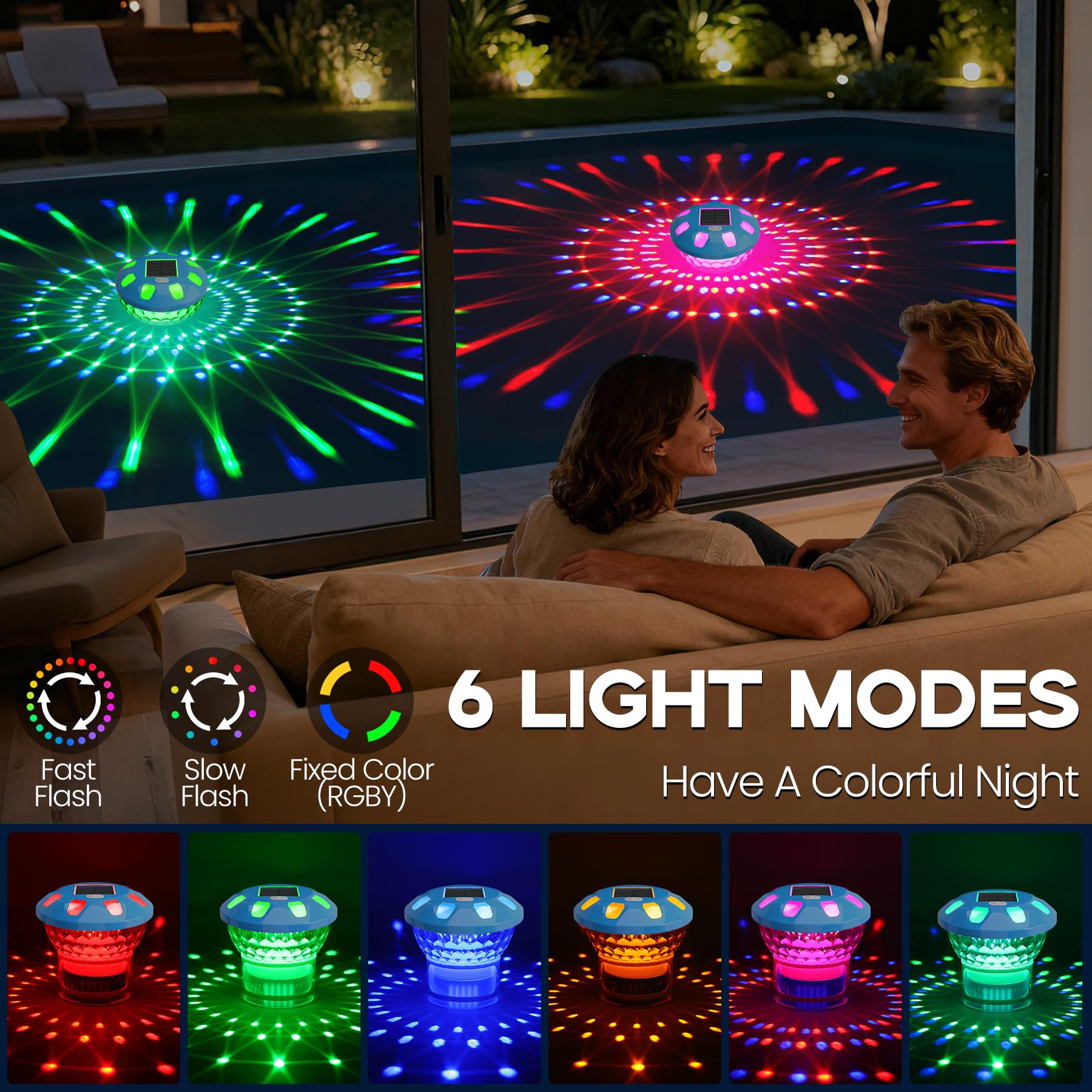 ChlorBlu2026 button controls switch lighting modes for mood setting.