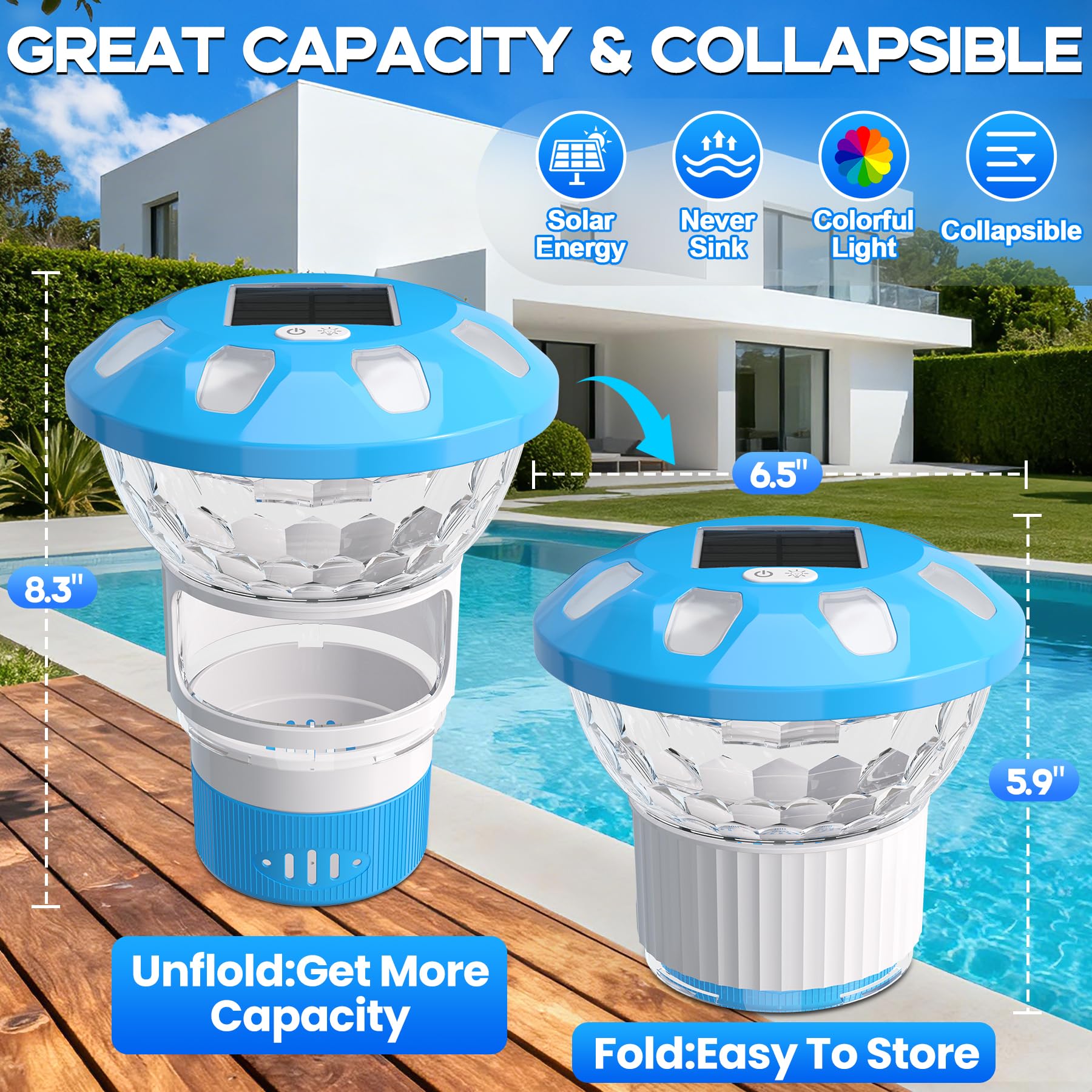 ChlorBlu2026 collapsible design stores compactly when not in use.