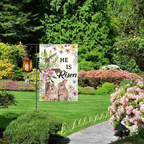 ChloropLastid double-sided garden flag for yard decoration and year-round use.