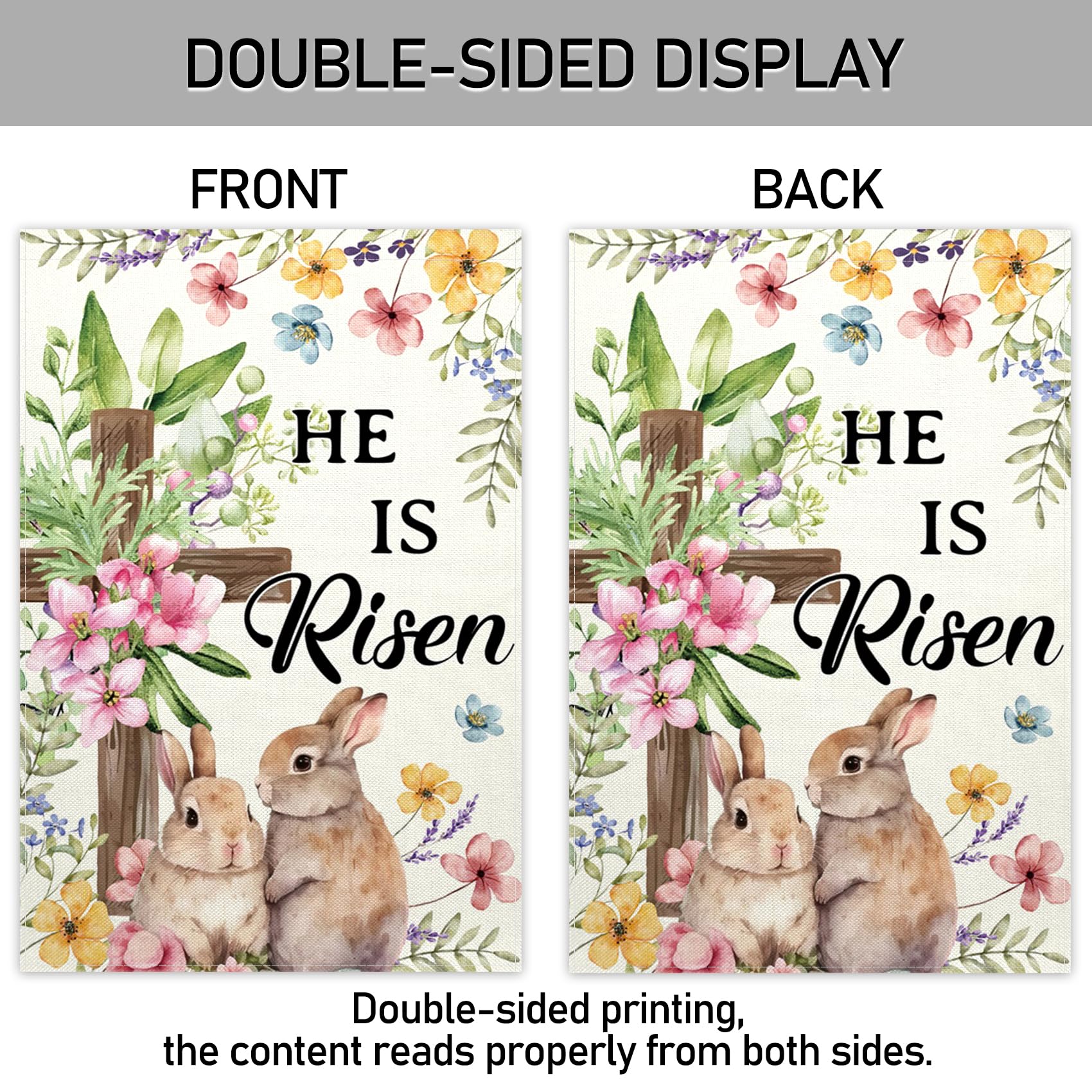 ChloropLastid spring decoration flag featuring Easter motif for vibrant yard decor.