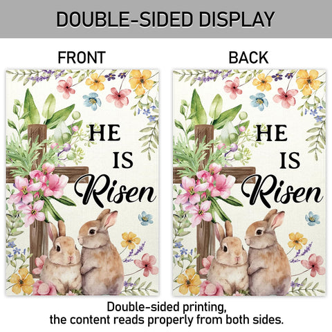 ChloropLastid spring decoration flag featuring Easter motif for vibrant yard decor.