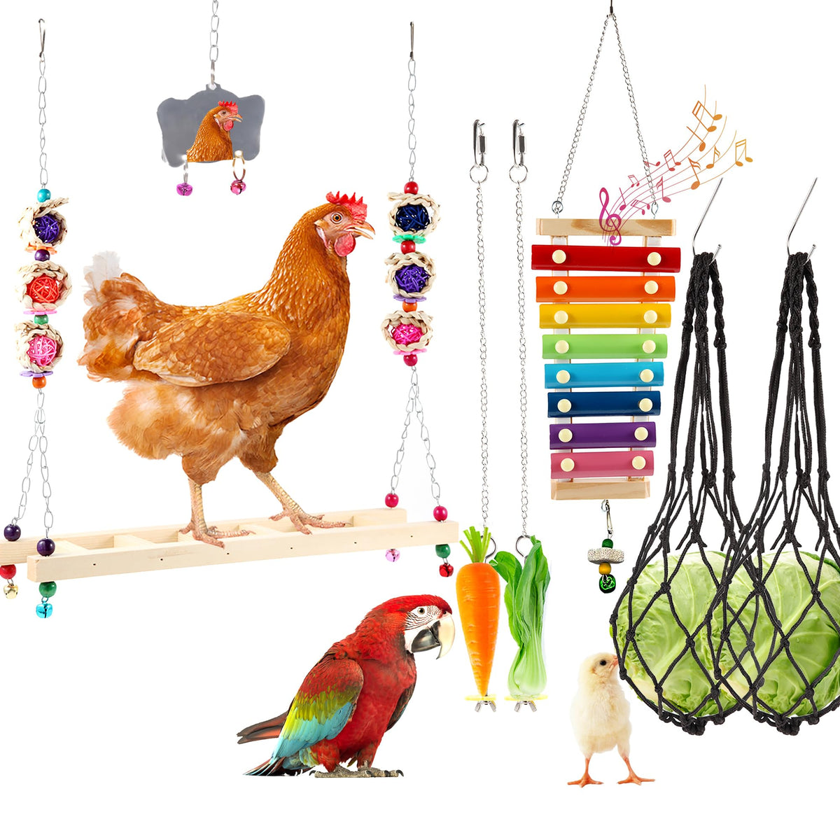 CHNB chicken swing for coop enrichment and play