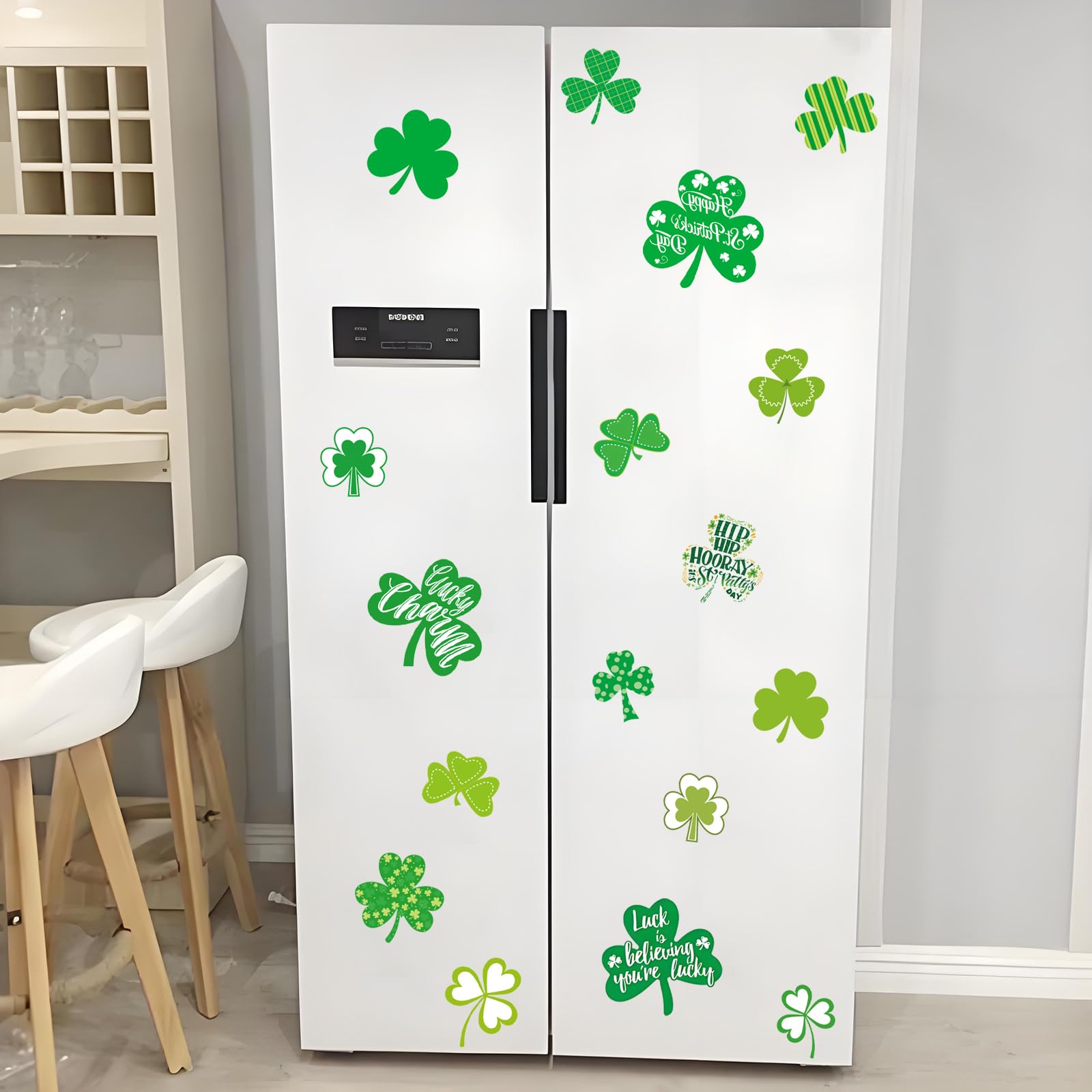 CHNBCG magnets arranged on garage door create a bold holiday focal point