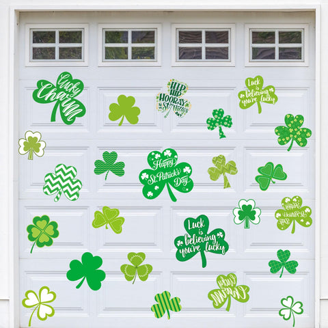 CHNBCG St Patrick's shamrock magnets variegated for metal surface decor