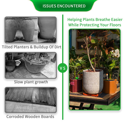 Choclaif pot feet provide sturdy clearance to protect floors.