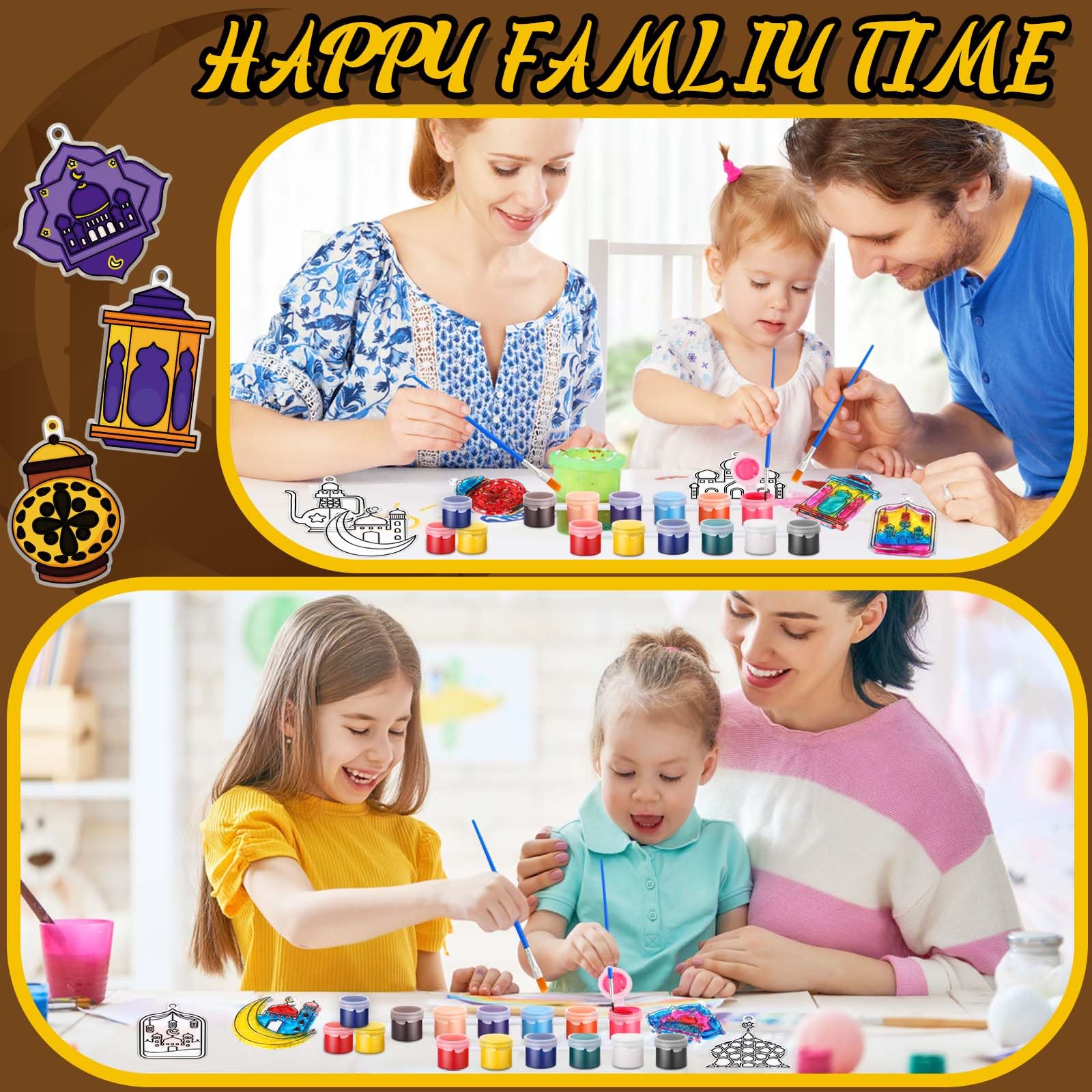 Cholemy 12-color paints for vibrant Eid Al Fitr designs.
