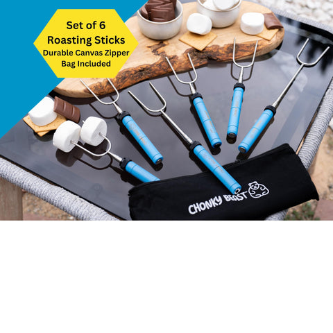 Chonky Beast canvas storage bag included with skewers
