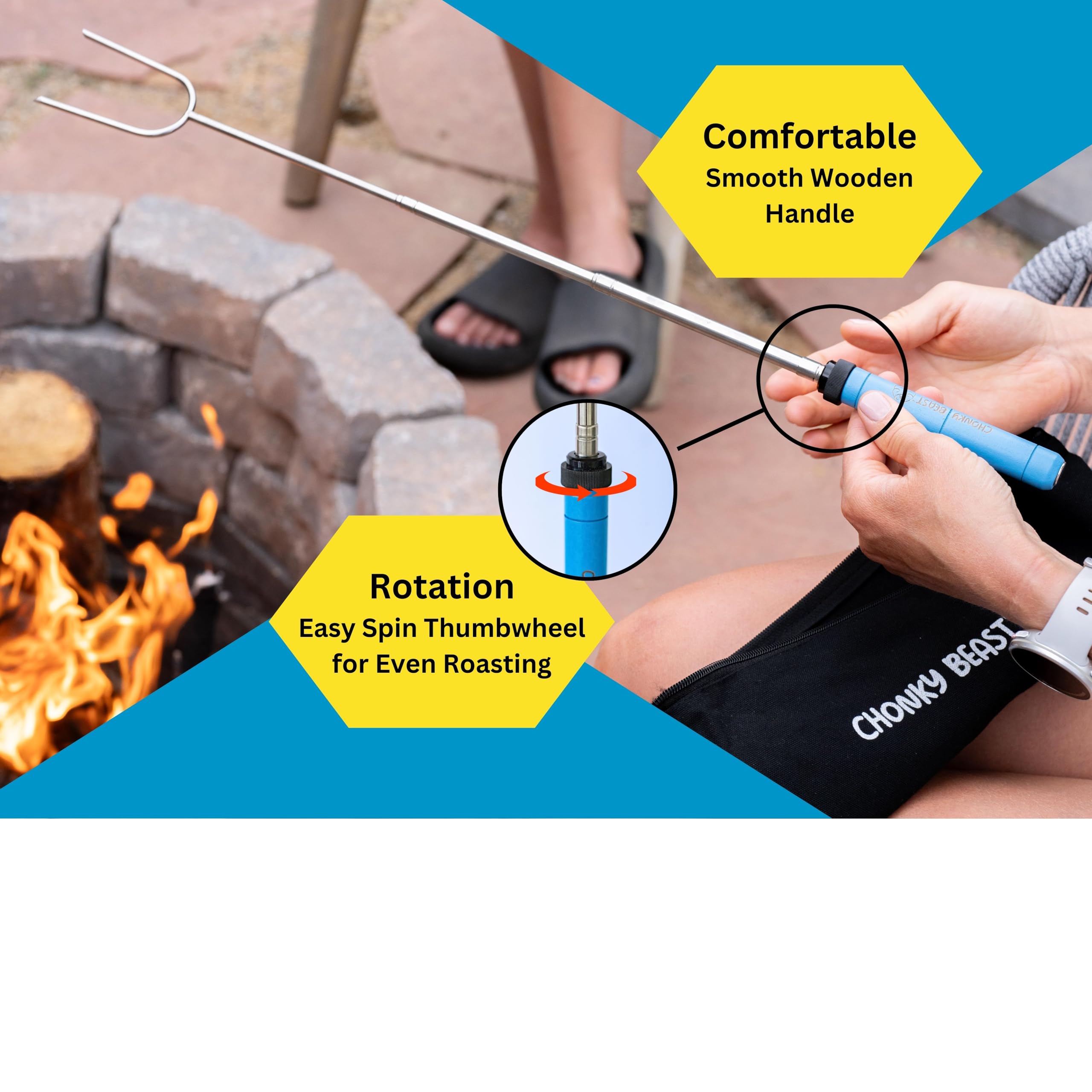 Chonky Beast kid-friendly campfire skewers for family roasting