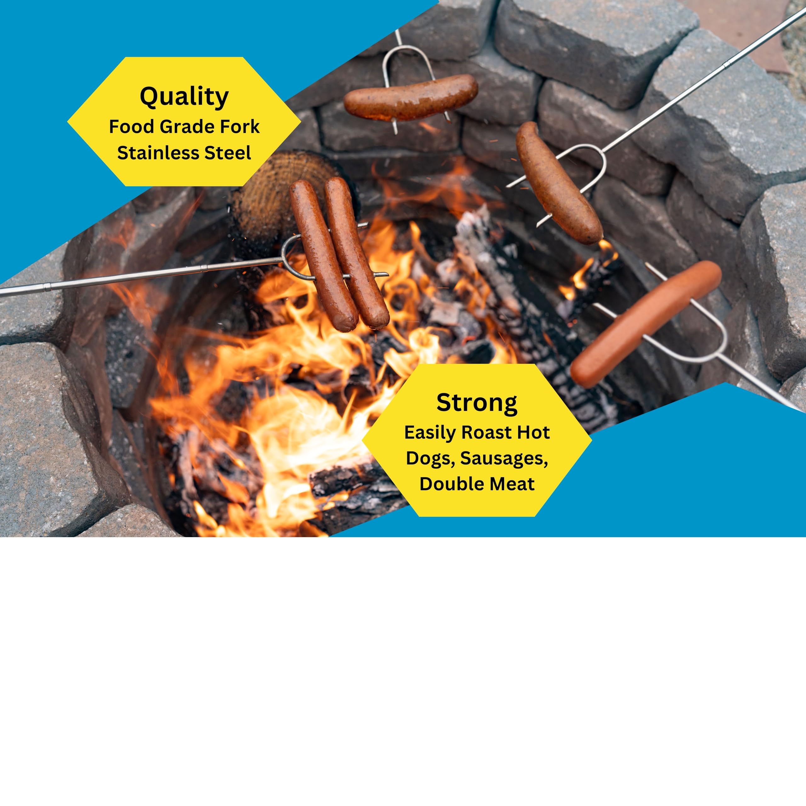 Chonky Beast reinforced extendable campfire skewers
