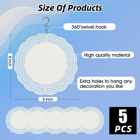 CHONOVO aluminum 3D wind spinner blank for double-sided sublimation.