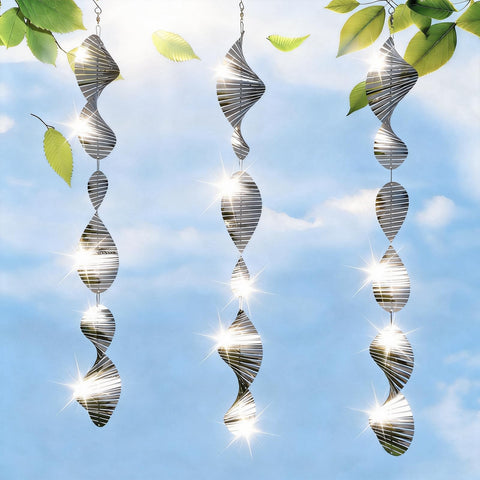 CHONOVO 3D mirror discs reflecting sunlight to deter birds on outdoor surfaces