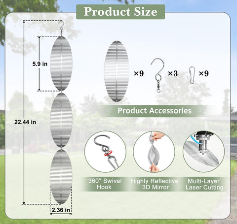 CHONOVO stainless steel reflectors withstand sun and rain for durable outdoor use