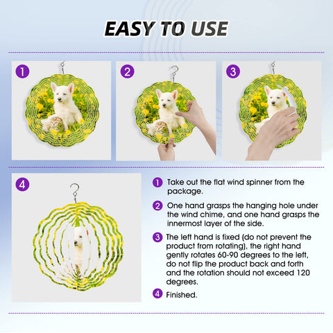 CHONOVO weather-resistant aluminum wind spinner for durable outdoor use.