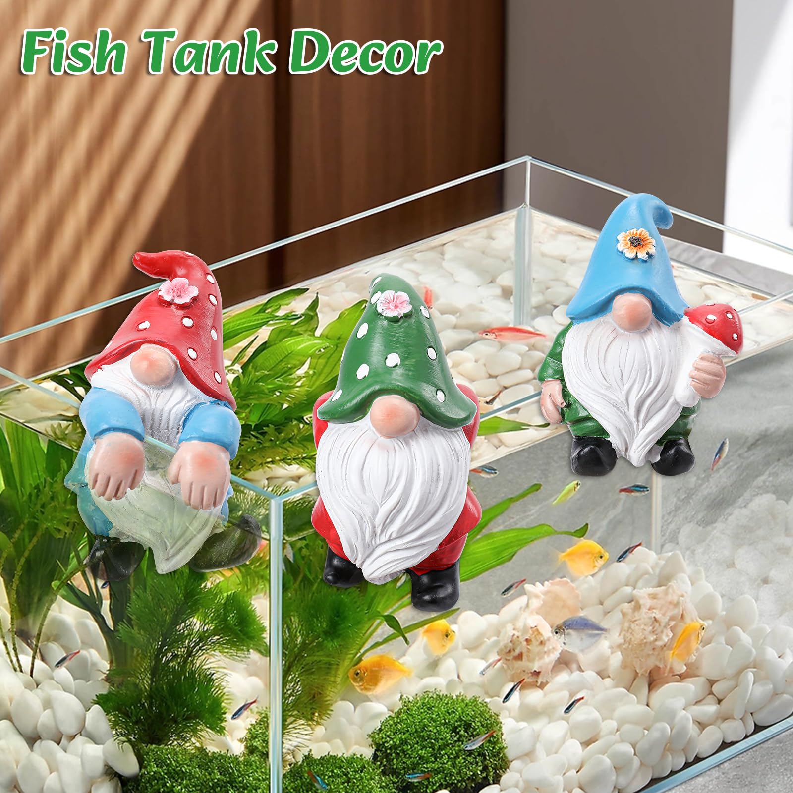 Chonsun three-piece gnomes set evokes spring and summer whimsy for outdoor areas.