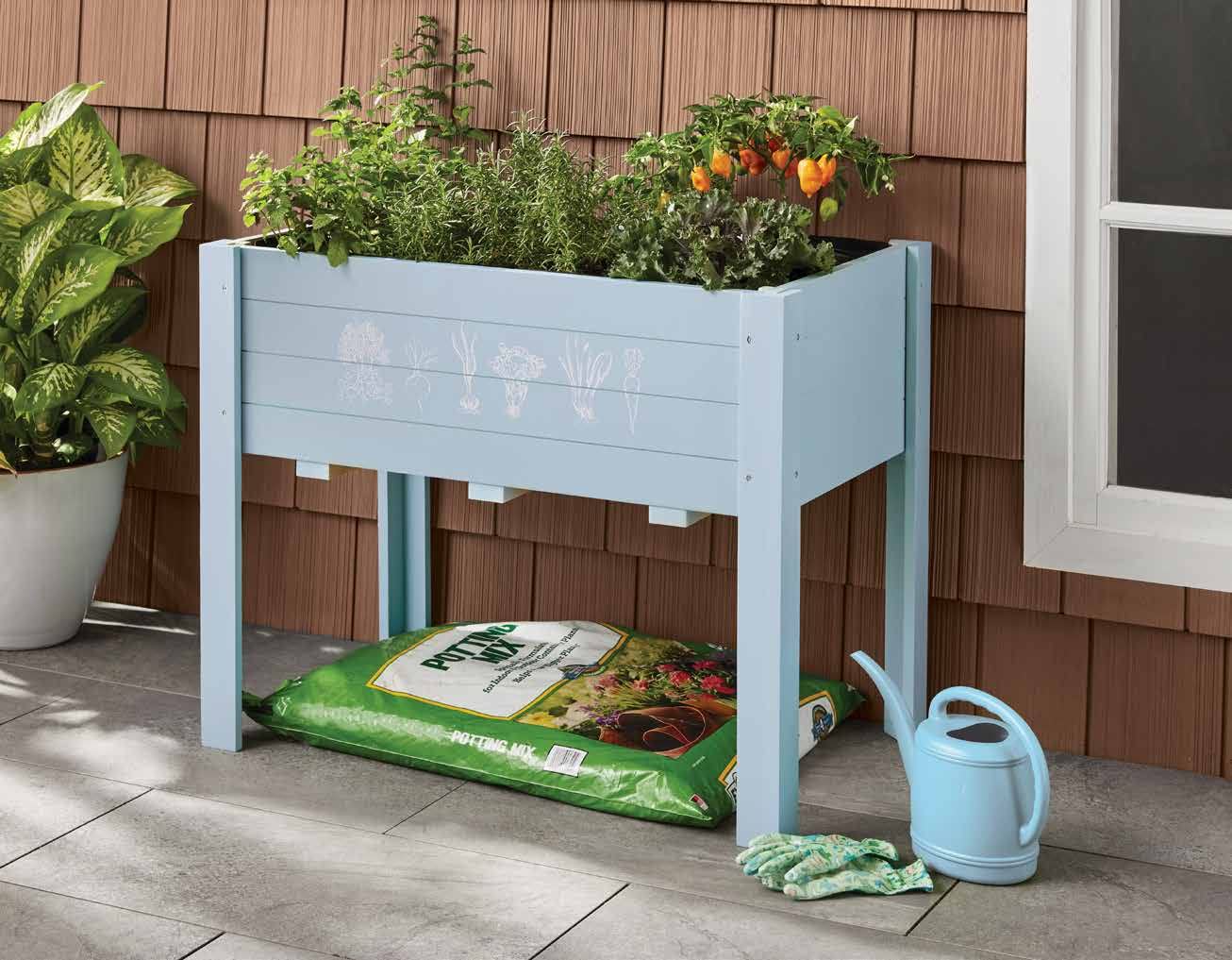 Chonsun raised garden bed assembly area showing quick setup