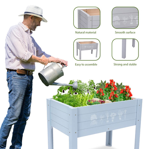 Chonsun raised bed placed outdoors for gardening in yard or balcony