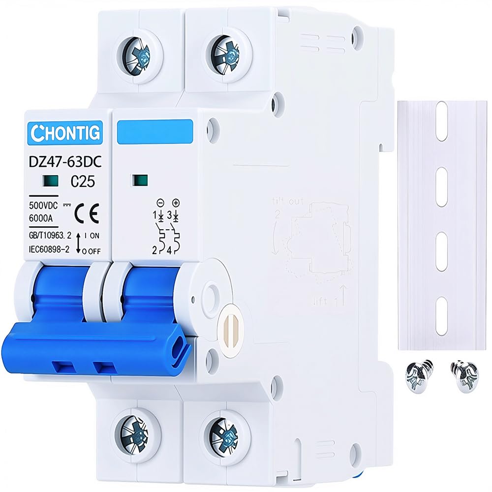CHONTIG 25A DC breaker front status window for quick on off visibility