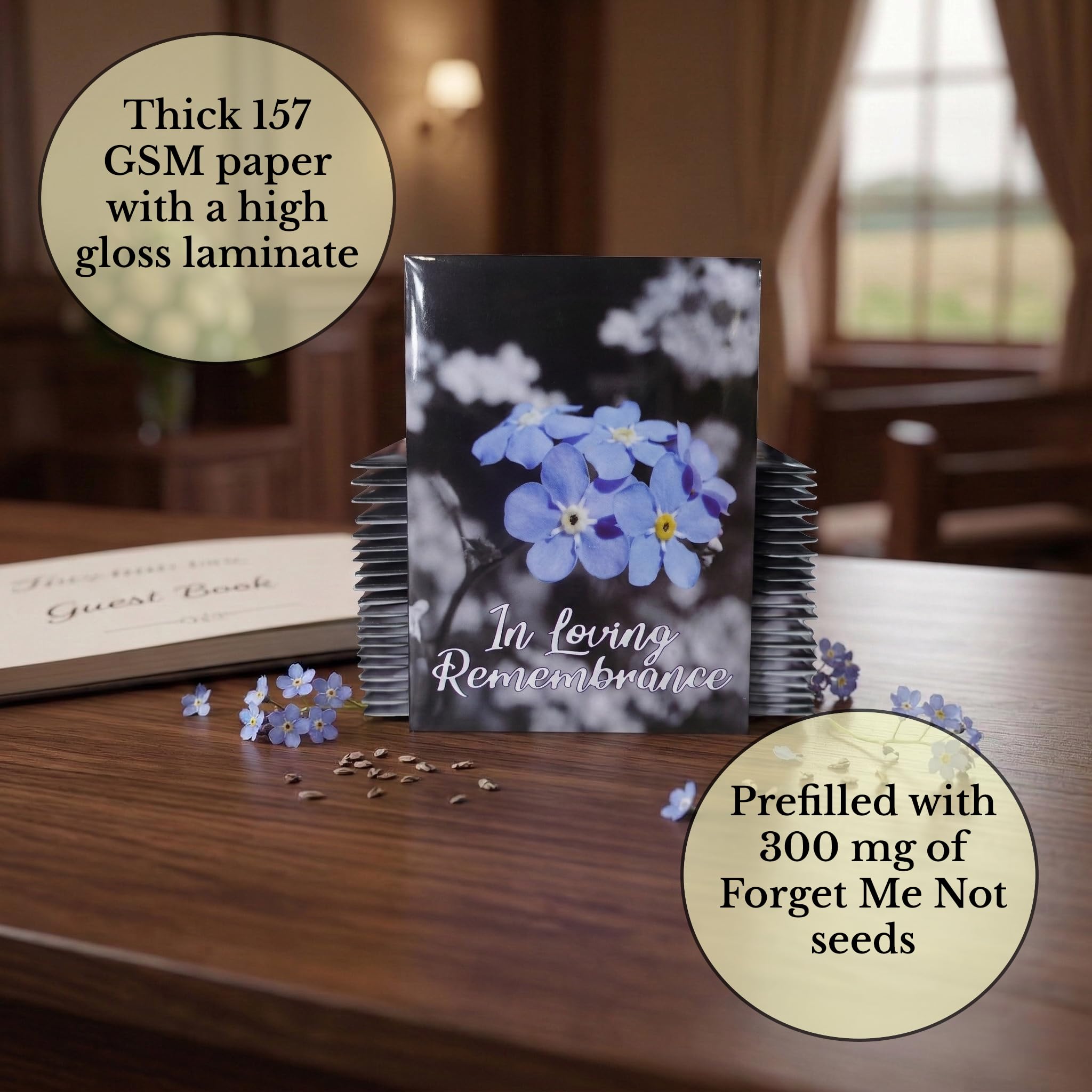 Choobly guest-keepsake seed packets for meaningful memorial moments