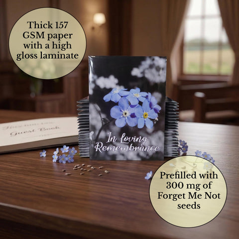 Choobly guest-keepsake seed packets for meaningful memorial moments
