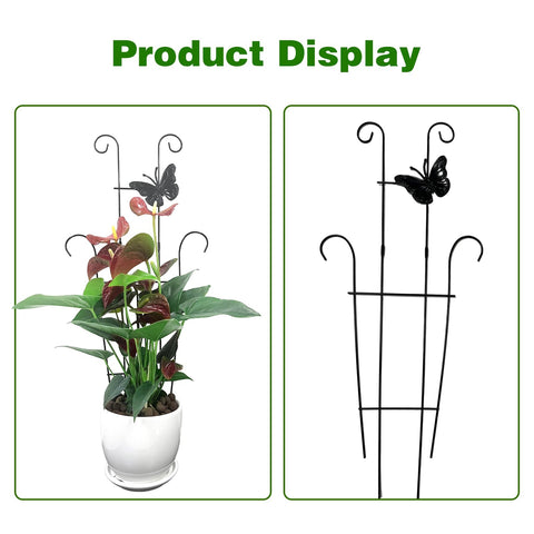 CHOUYUHE stackable metal trellis saves space and adds height for tall greens.