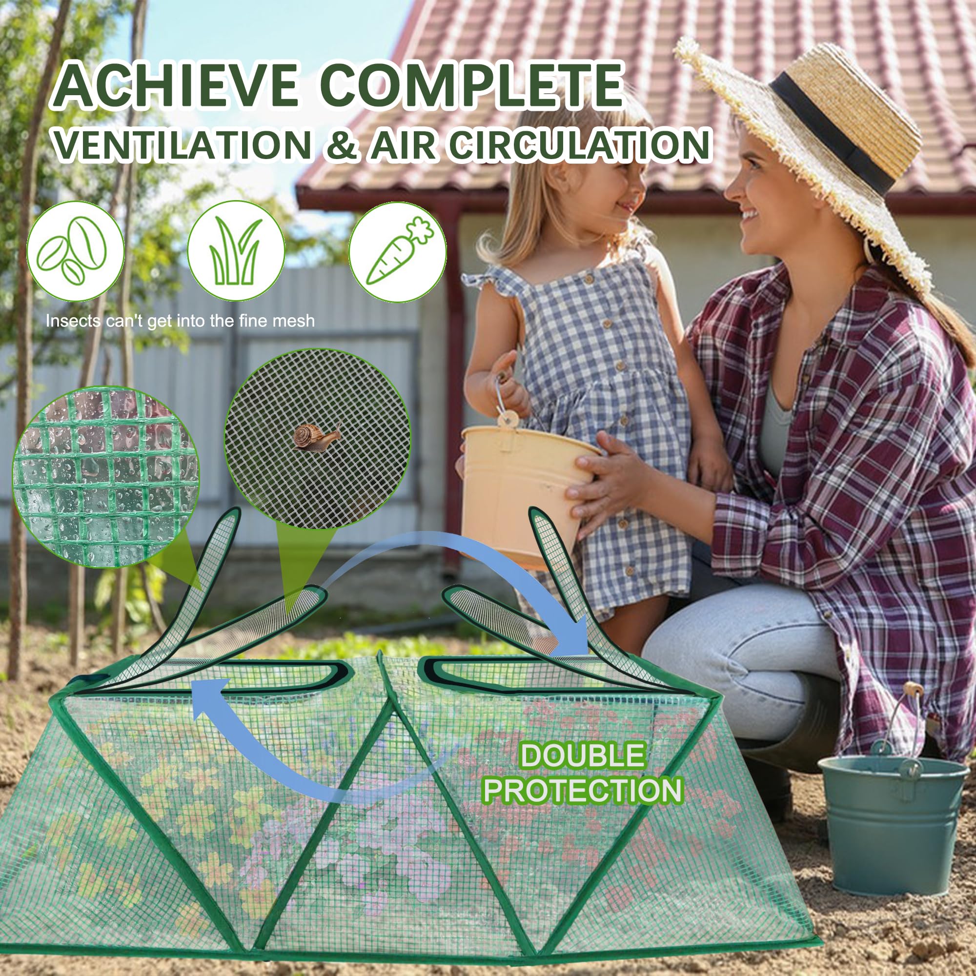 CHPPEY air hole insect netting top provides ventilation and pest protection