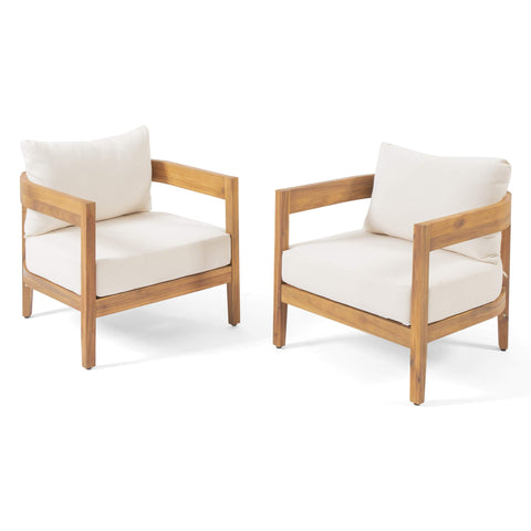 Christopher Knight Home Alfy outdoor club chair in acacia wood for durable seating