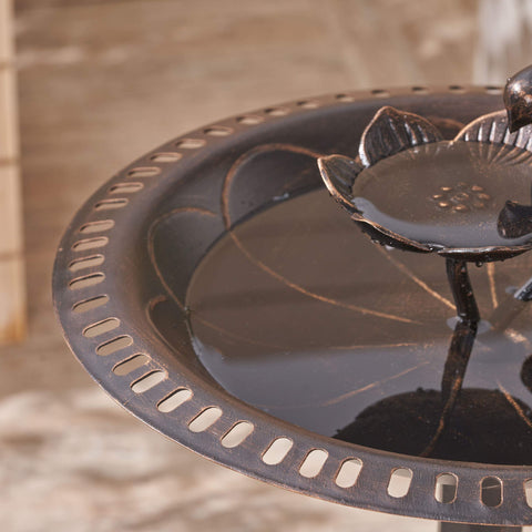 Christopher Knight Home Anessa bird bath rust-proof finish withstands varied weather