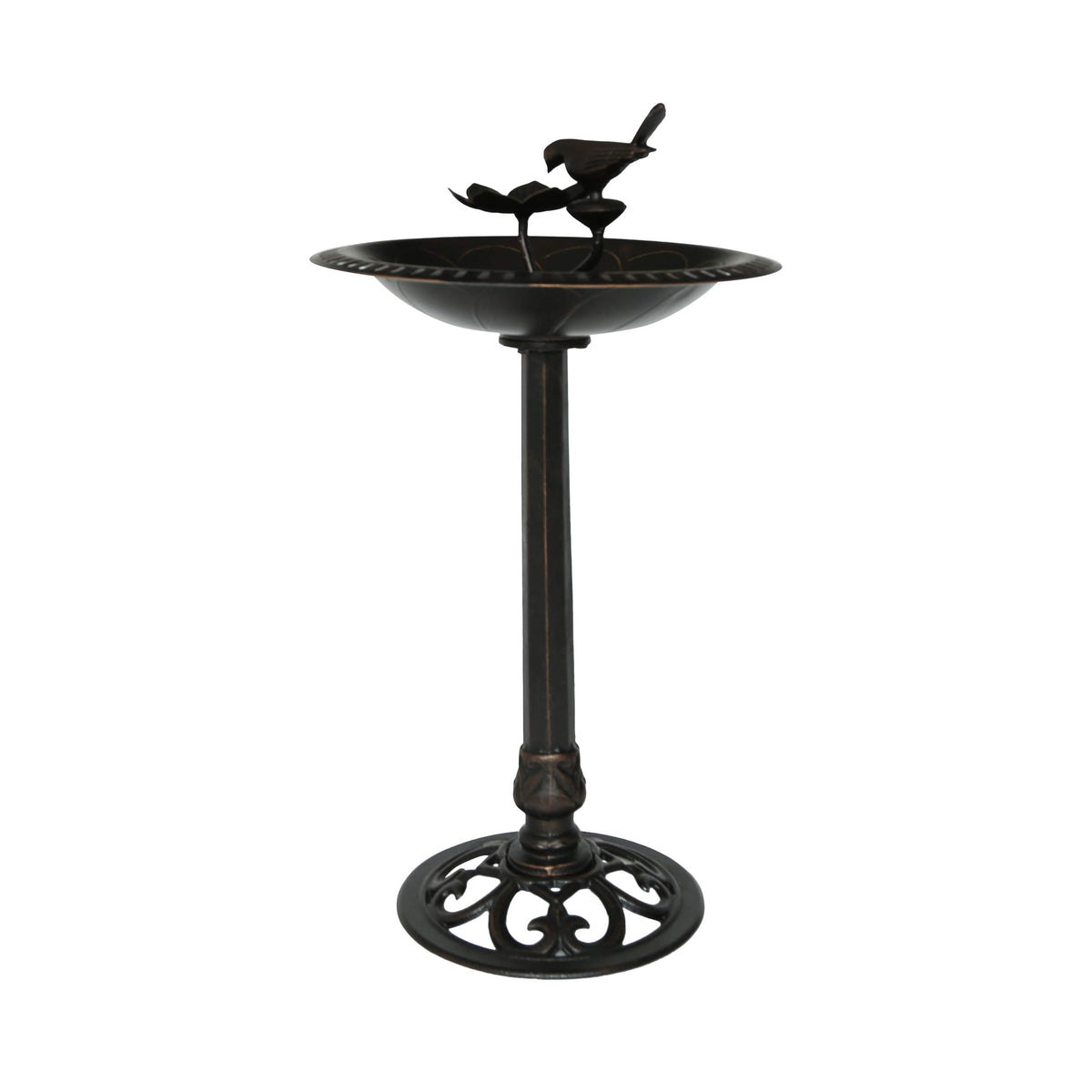 Christopher Knight Home Anessa bird bath with shiny copper finish invites visiting birds to your garden