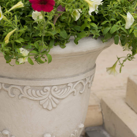 Front view emphasizes the balanced silhouette for neutral decor.