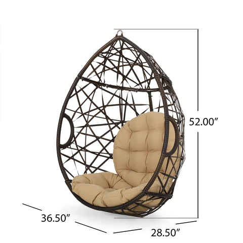Christopher Knight Home Isaiah tan cushion color complements wicker.