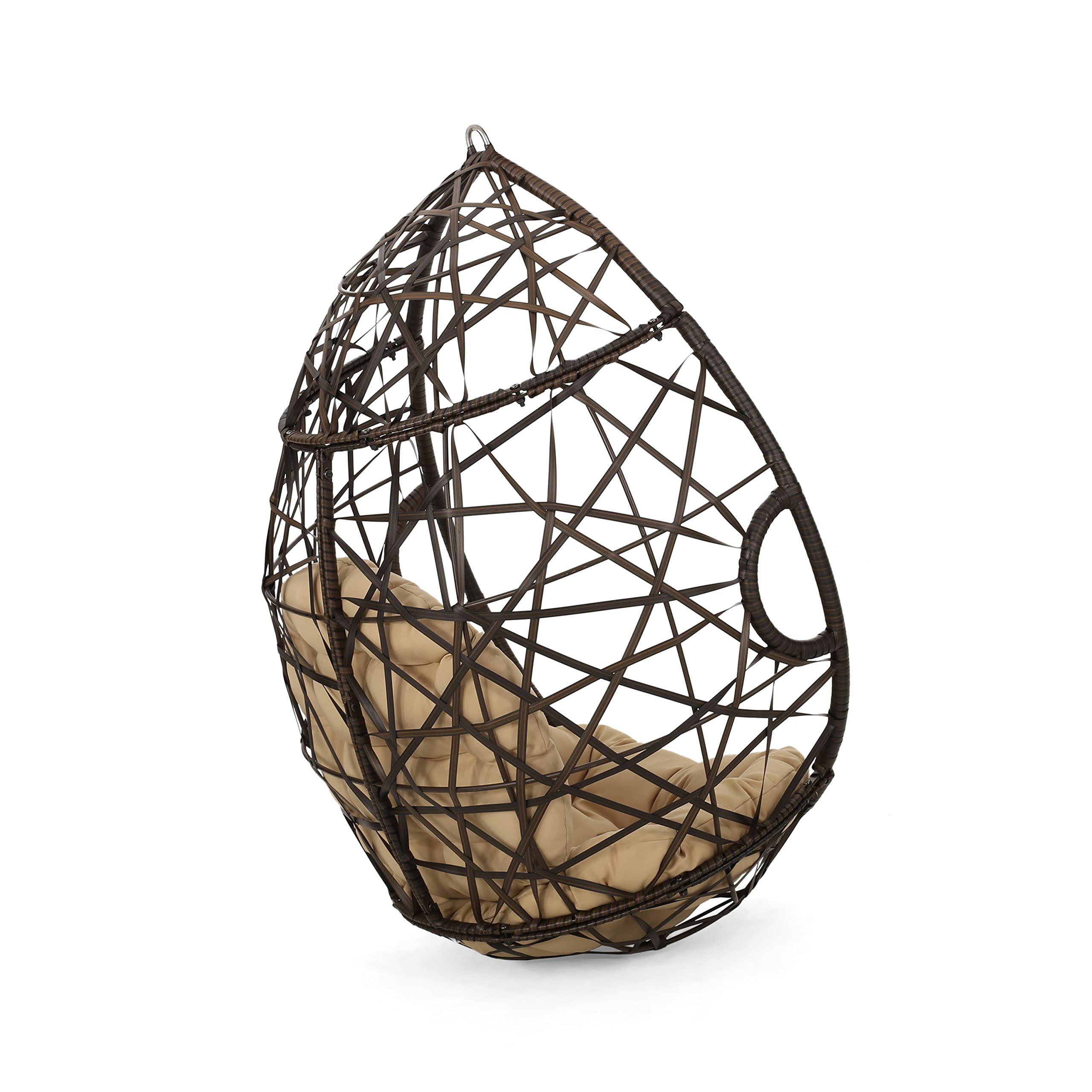 Christopher Knight Home Isaiah teardrop basket design creates cocoon-like comfort.